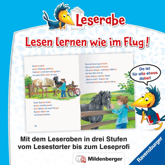 Actual product image Ravensburger Leserabe mit Mildenberger Silbenmethode: Pferdegeschichten (German, Julia Boehme, Dorothea Ackroyd, 2023)