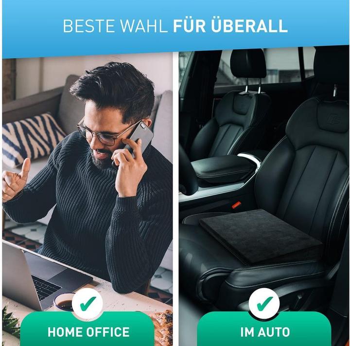 Produktbild Flipline Keilkissen mit Samtbezug – Antirutschbezug, Material (37 x 33 cm)