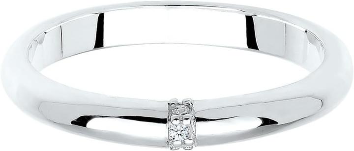 Actual product image Elli Diamore Womens Classic Ring 925 Silver Diamond 006 ct White Brilliant Cut (58, 925 Silver)