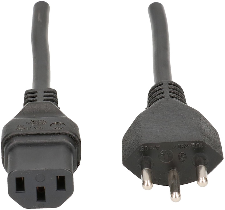 Produktbild Max Hauri TD-Apparatekabel H05VV-F3G1.0 Typ 12 / C13 (4 m, Typ 12)