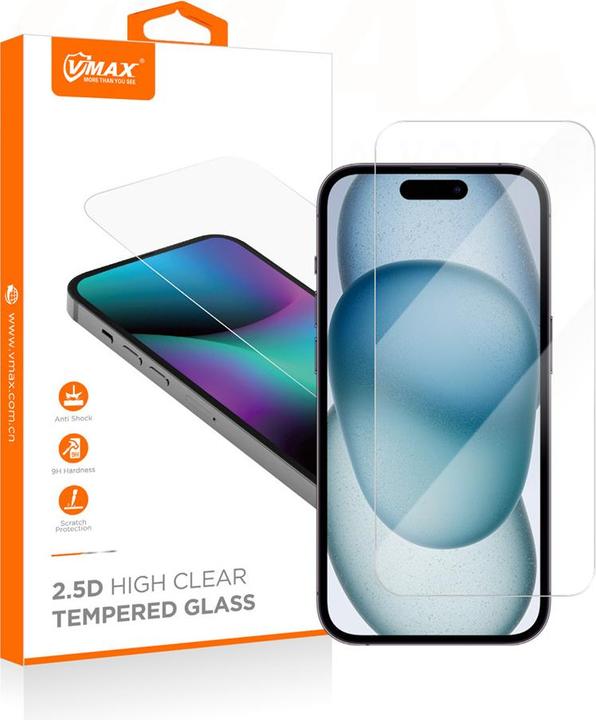 Actual product image Vmax tempered glass 2,5D Normal Clear Glass for iPhone X / XS / 11 Pro (1 pcs., Apple iPhone X, Apple iPhone XS)