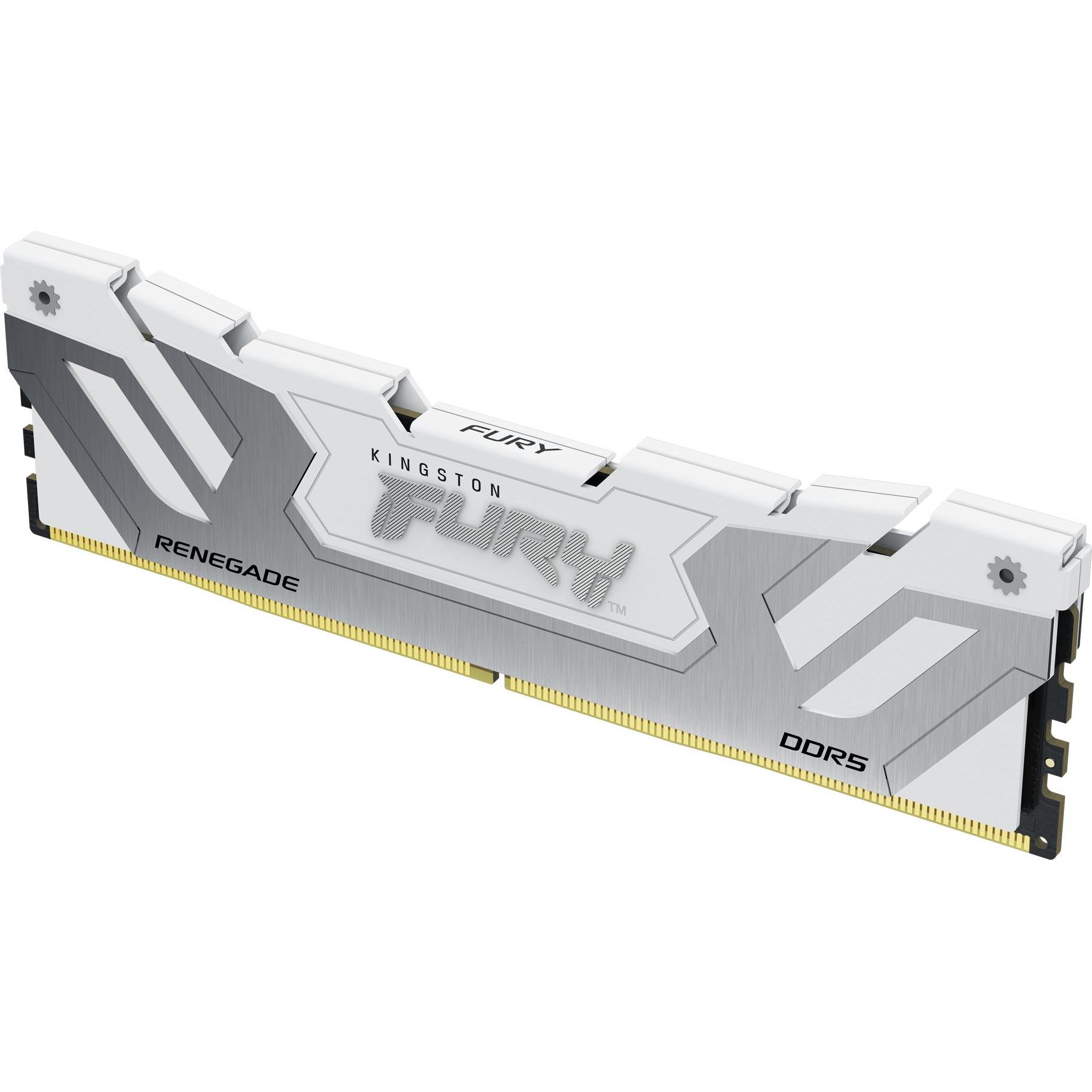 Kingston Technology FURY 24GB 8400MT/s DDR5 CL40 CUDIMM Renegade White XMP, 24 GB, 1 x 24 GB, DDR5 (1 x 24GB, 8400 MHz, ...