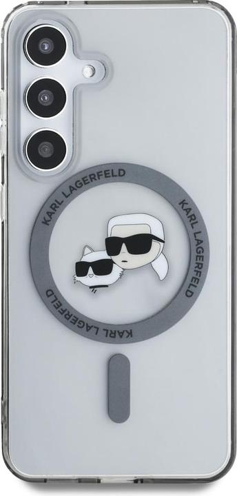 Actual product image Karl Lagerfeld Etui Button Karl & Choupette Heads Printed Logo MagSafe Samsung Galaxy S25 Plus czarn (Samsung Galaxy S25+)