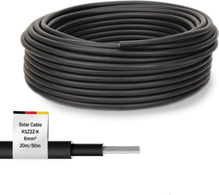 Image du produit Digitus Solar Installationskabel,H1Z2Z2-K,6sqmm,PV 20m,schwarz,solarpanel,inverter,chargecontroller (Câble solaire)