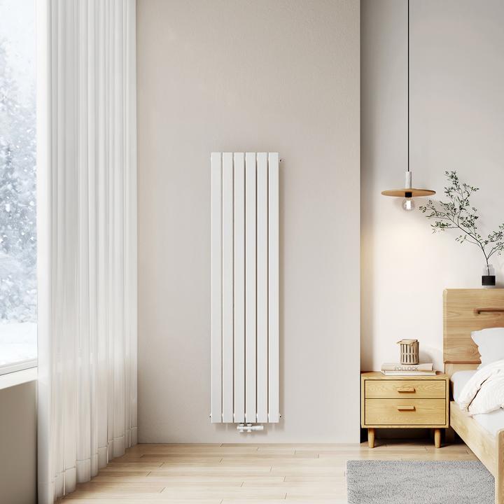 Produktbild Emke Heizkörper, Flachheizkörper mit Zentralanschluss, Weiss 180x46cm 9481W Einlagig (948 W)