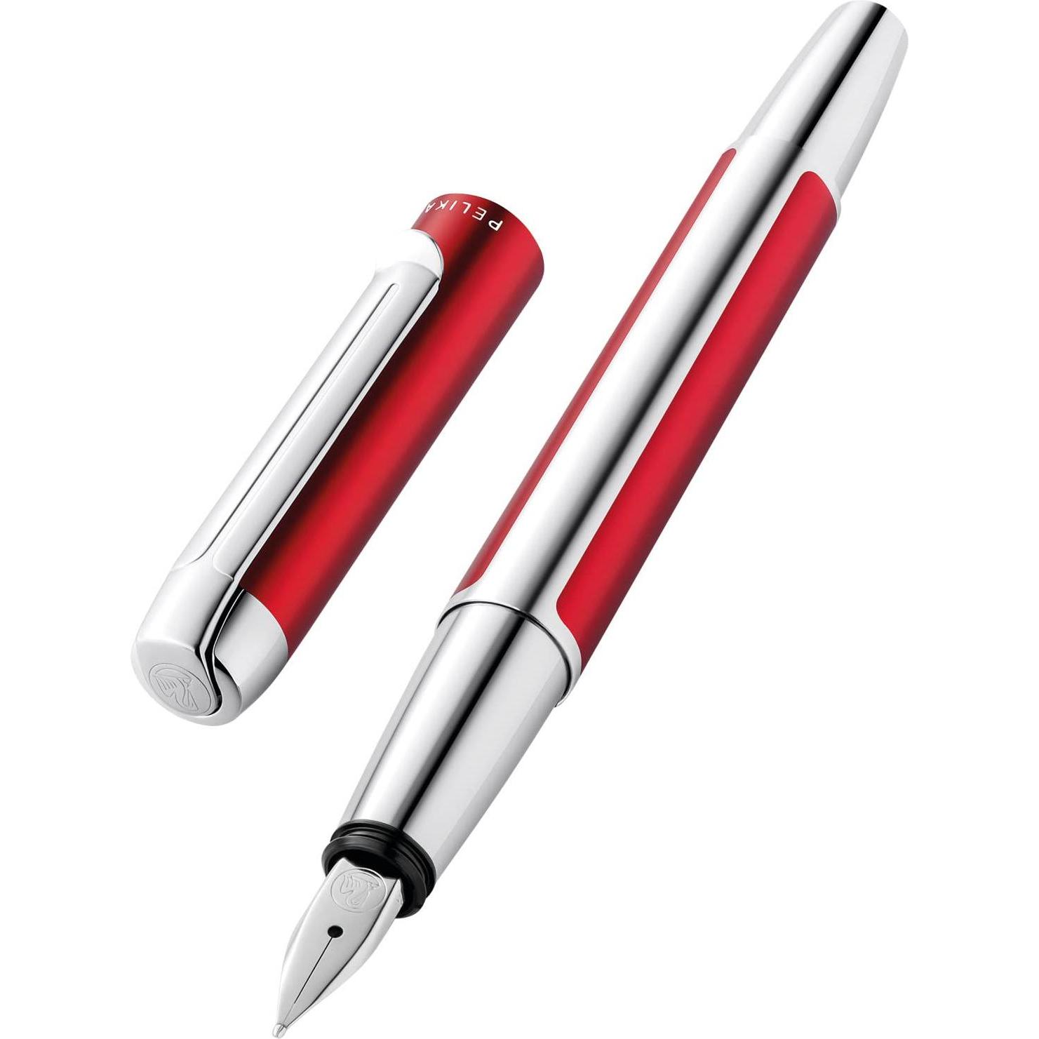 Pelikan, Schreibstifte, Füllhalter PURA P40 Bordeaux B Geschenkbox (Bordeaux-Silber, 1 x)