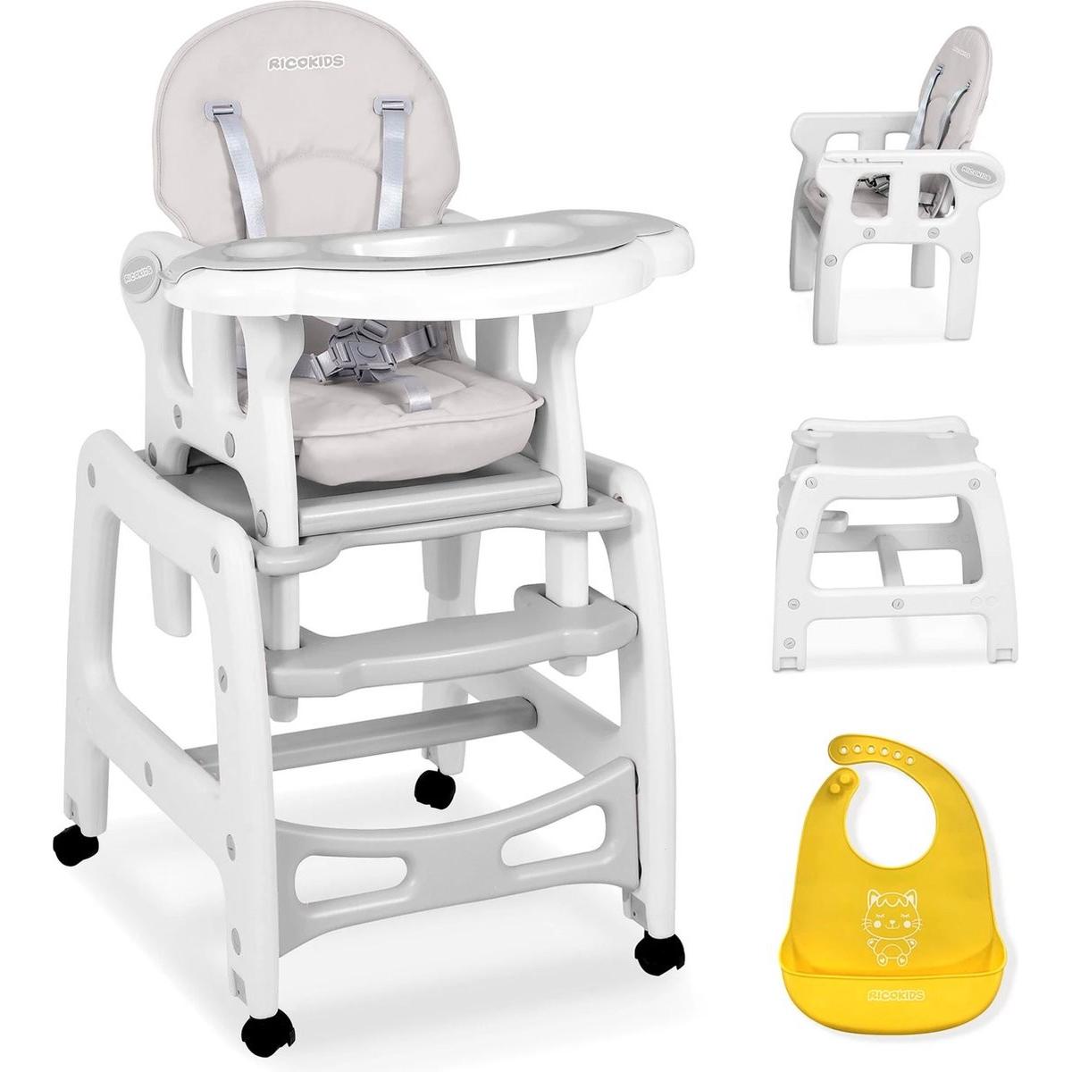 Ricokids, Seggiolone, Krzesełko do karmienia Sinco 5w1 szare (7090) (Seggiolone)