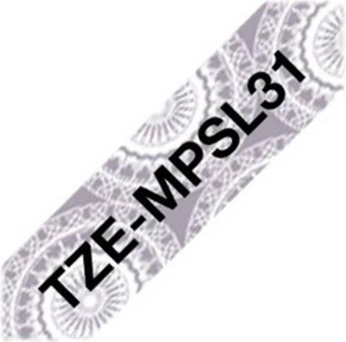 Actual product image Brother Tze-Mpsl31 (1.20 cm, Multicoloured, Black)