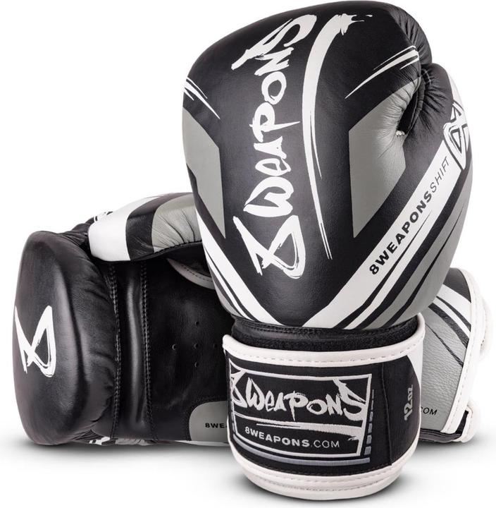 Produktbild 8Weapons Boxing Gloves, Shift, black-white, 16 Oz (16 OZ)