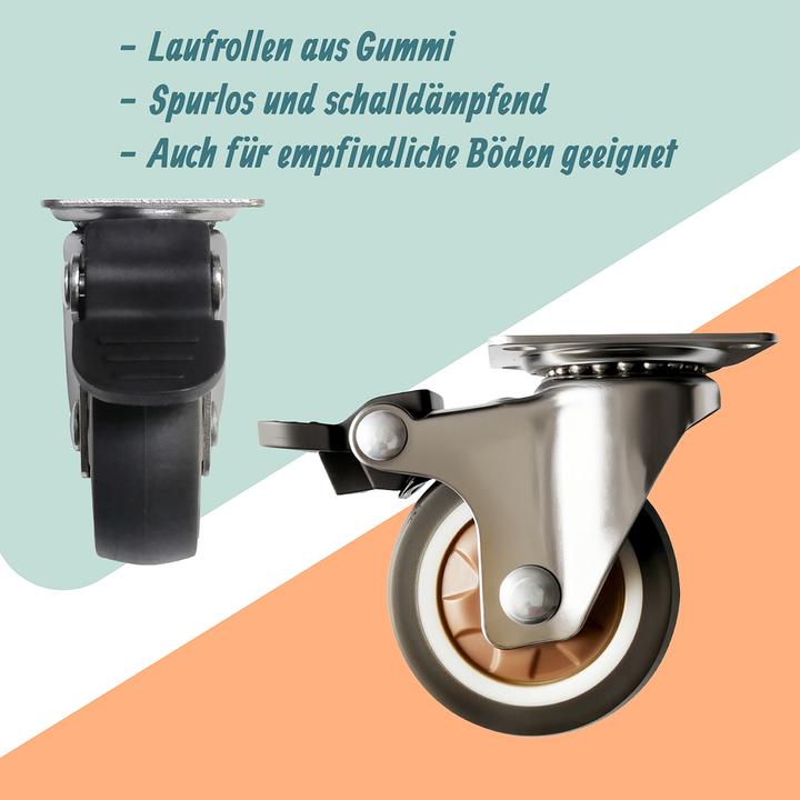 Produktbild Relaxdays 4x Lenkrollen