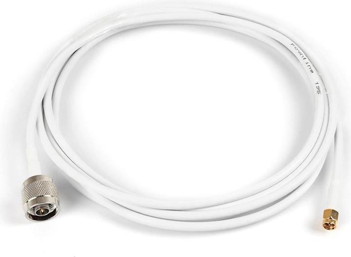 Image du produit Poynting Accessoires d'antenne - Câble - A-CAB-148 - 5m HDF195 - N (M) à SMA (M) - white - Nickel besc (Câble d'antenne)