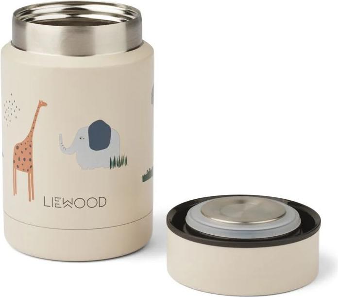 Actual product image Liewood Thermo Snackbox Nadja Edelstahl Safari Sandy Mix