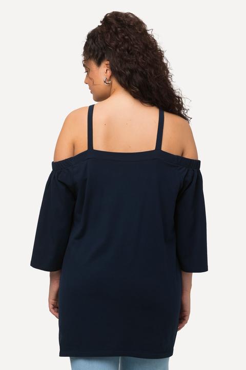 Immagine prodotto Ulla Popken T-shirt dal taglio svasato con spalle scoperte e mezze maniche ad aletta (46, 48)