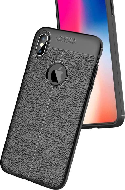 Produktbild Screenguard Apple iPhone XS Max Hülle Leather Design TPU Cover (Apple iPhone XS Max)