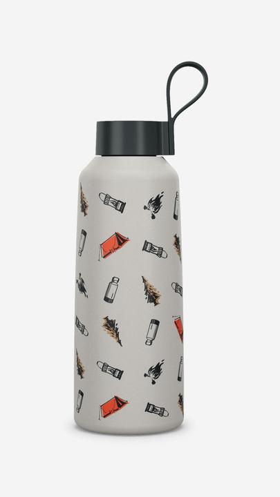 Actual product image Quechua Trinkflasche 1 l Edelstahl Schraubverschluss Wandern - 100 Camp (1 l)