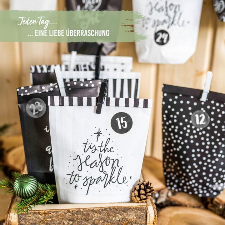 Immagine prodotto Papierdrachen Sacchetti Adv - sacchetti bianchi - con stampa nera - set 25