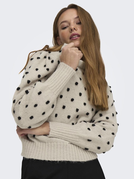 Image du produit JdY JDYSIGRID LIFE L/S ONECK PUFFDOT PUL KNT Pull en maille (XS)