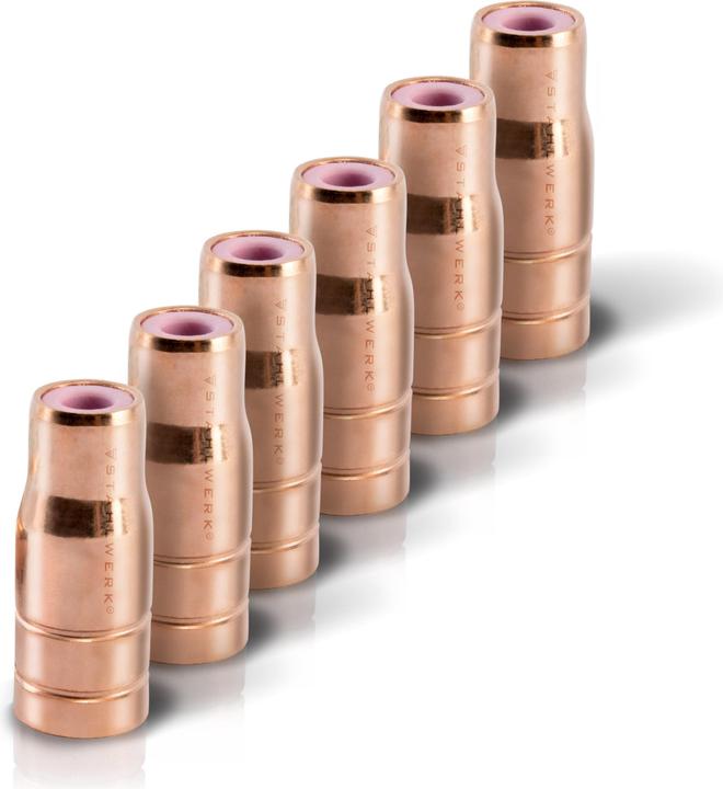 Actual product image Stahlwerk Cored wire nozzle AK15/MB15 up to 200 A set of 6 original accessories