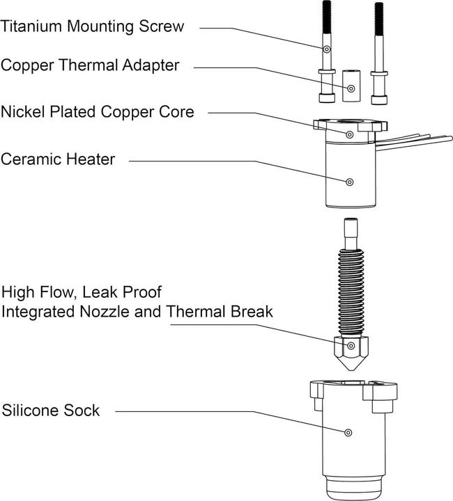 Produktbild MicroSwiss Micro Swiss FlowTech Hotend for Creality K1 / K1 Max (Hotend)