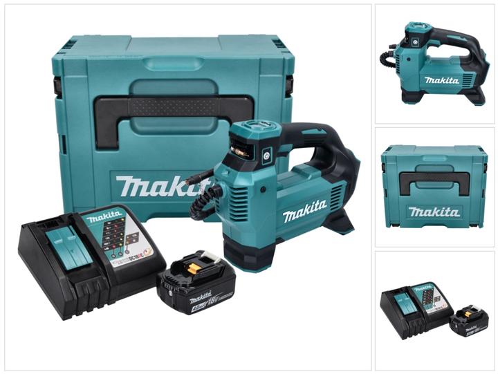 Immagine prodotto Makita DMP 181 RM1J Compressore a batteria 18 V 11,1 bar + 1x batteria 4,0 Ah + caricatore + Makpac (11.10 bar)