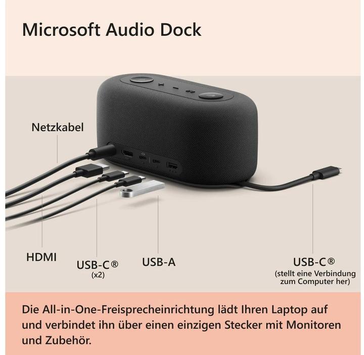 Actual product image Microsoft Audio Dock (USB-C, 5 ports)