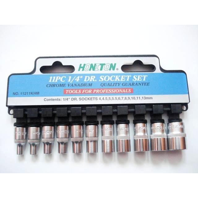 Thumbnail - Honiton, Steckschlüssel + Stecknuss, NASADKI 11cz. 1/4" HONIDRIVER