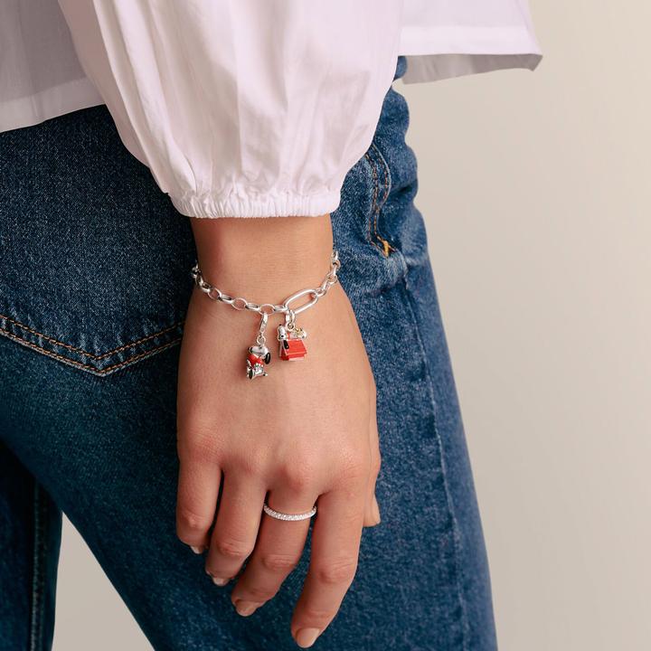 Produktbild Thomas Sabo Charm-Anhänger Snoopy & Herz PEANUTS Original Silber (Silber 925, Emaille)