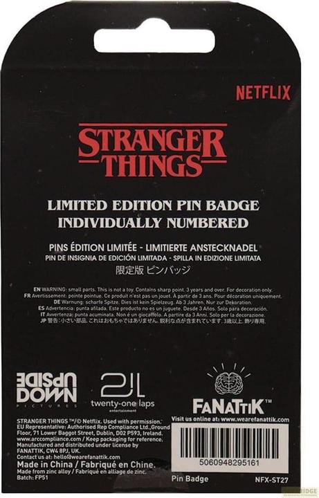 Actual product image Fanattik Stranger Things Ansteck-Pin The Squawk Limited Edition