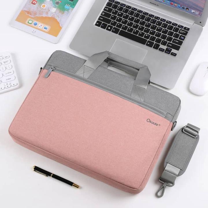 Actual product image Okade MacBook / Laptop bag, 15.6 inch, T66, Pink (15.60")