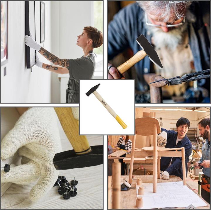 Actual product image Velleman Hammer - Wooden Handle - 300 g (400 g)