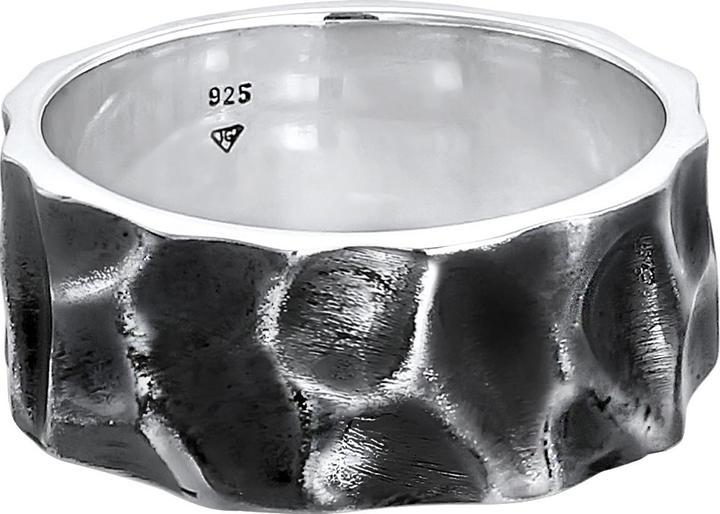 Image du produit Kuzzoi Bague Hommes Bandeau Forgé Used Look 925 Argent (56, Argent 925)