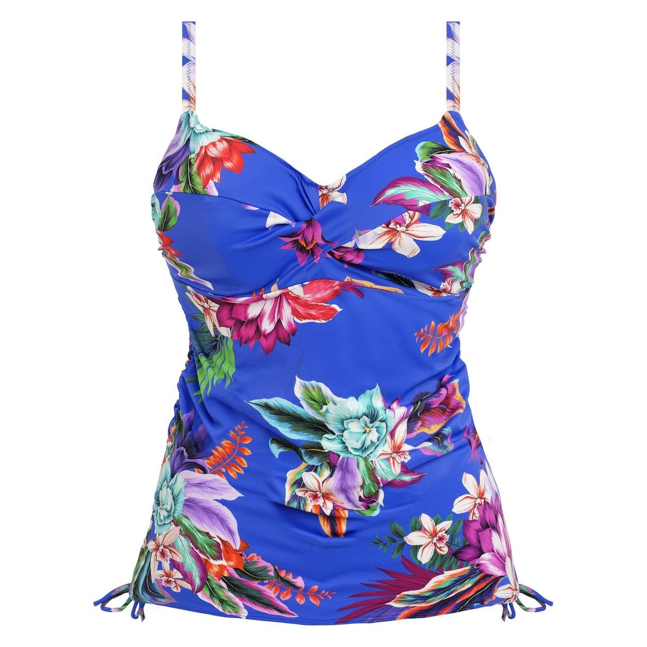 Fantasie, Vrouwen, Bikini's, Halkidiki Uw Twist Front Tankini Dames Bikinitopje - Ultramarine - Maat 75G (Eu), Blauw, (75 G)