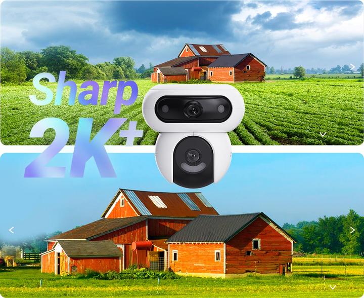 Actual product image EZVIZ Webcam Camera | CS-H90 | 4 MP+4 MP | 2.8/6mm | IP65 | H.264/H.265 | Micro SD, Max. 512 GB (4 Mpx)