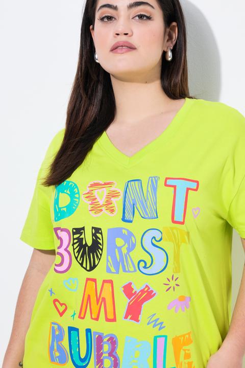 Produktbild Angel of Style T-Shirt, Boxy Fit, bunter Schriftzug (50)