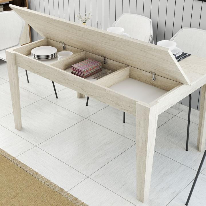 Image du produit Hanah Home Milan Travertine Dining Table
