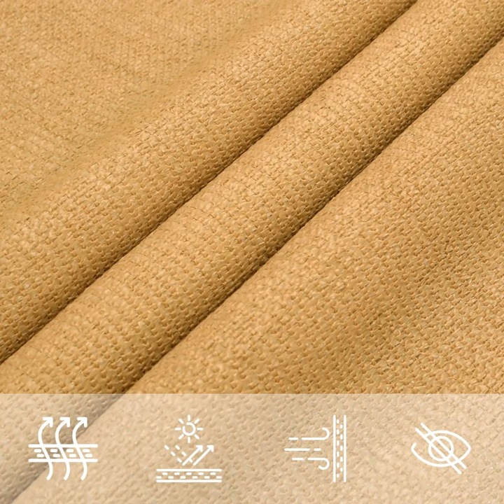 Actual product image VidaXL Sonnensegel 160 g/m² Rechteckig farben HDPE (2,5 x 4,5 m)