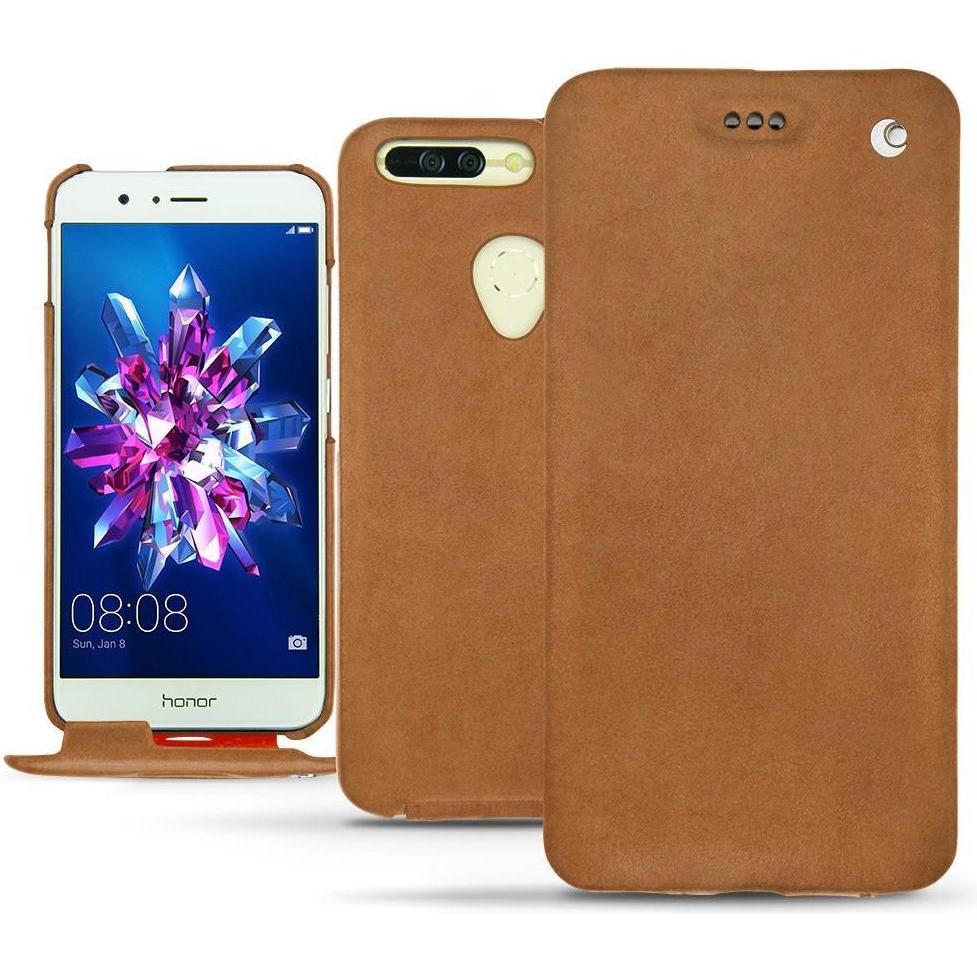 Noreve Lederschutzhülle vertikal (Honor 8 Pro), Smartphone Hülle, Orange