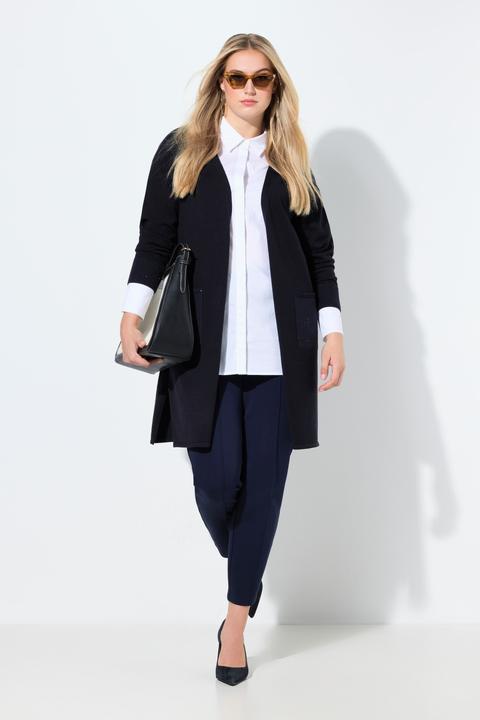 Produktbild Ulla Popken Long-Strickjacke, Pailletten, V-Ausschnitt, Langarm (50, 52)