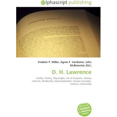 D. H. Lawrence, Fachbücher von Agnes F. Vandome, Frederic P. Miller, John McBrewster