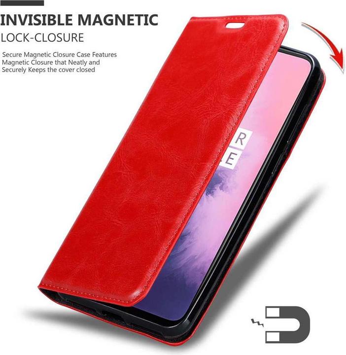 Actual product image Cadorabo Book Invisible Magnet Cover (OnePlus 7)