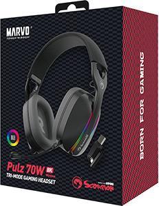 Image du produit Marvo Pulz 70W Casque de jeu, noir, tri-mode (Filaire, Sans fil)