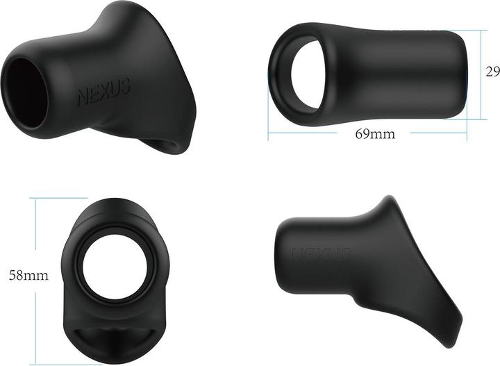 Image du produit Nexus RISE Support en Silicone pour Pénis et Testicules - Noir