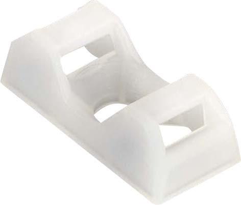 HellermannTyton Q-Mount Sockel CTQM5 natur schraubbar (Kunststoffkabelbinder, 21 mm, 100 Stk.)