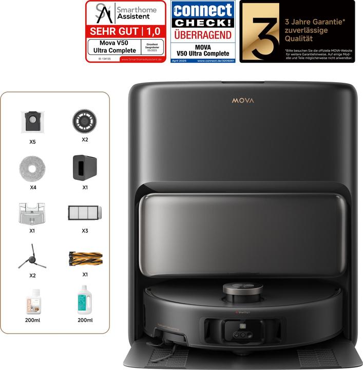 Actual product image Mova V50 Ultra Complete Black (Vacuum mopping robot)