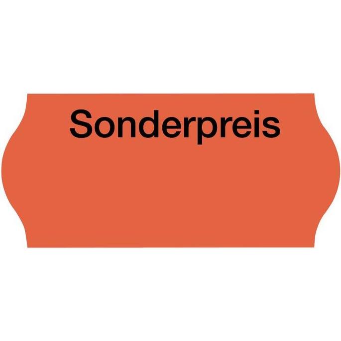 Favorit, Etiketten, PrinterLabels Preisetiketten leuchtrot 12 Rollen