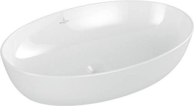 Produktbild Villeroy & Boch Aufsatzwaschbecken Artis 61 cm oval stone weiss mit Beschichtung 419861RW (410 mm, 610 mm)