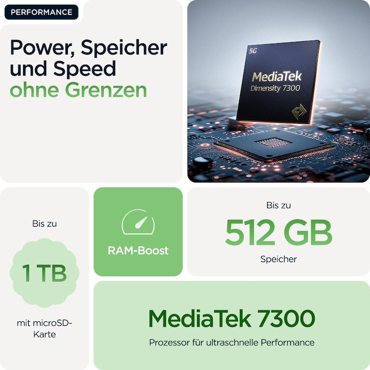 Immagine prodotto Motorola Bordo 60 (512 GB, Pantone Shamrock, 6.67", Doppia SIM, 50 Mpx, 5G)