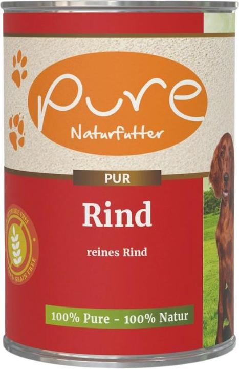 Actual product image Pure Naturfutter Dog menu PUR meat can beef (Adult, 1 pcs., 400 g)