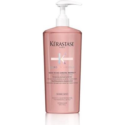 Kérastase, Shampoo, Chroma Absolu Bain Riche Chroma Respect 1000ml (1000 ml, Flüssiges Shampoo)