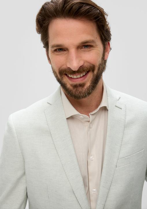 Produktbild S.Oliver Indoor-Sakko s.O PURE: Anzugsakko aus Leinenmix mit Hahnentritt-Muster (56)